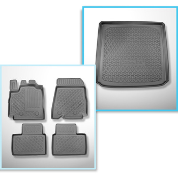 Sada rohož do zavazadlového prostoru a autokoberečky TPE PREMIUM na míru do: Renault Arkana SUV (03.2021-....) - horní zavazadlový prostor; pohyblivá podlaha v nejvyšší poloze; ne pro E-Tech Hybrid
