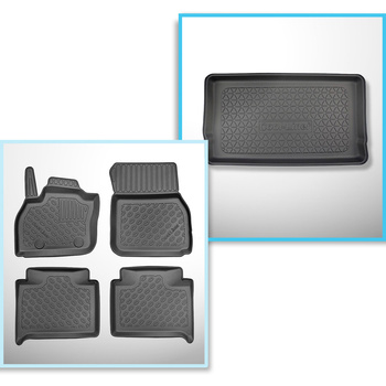 Sada rohož do zavazadlového prostoru a autokoberečky TPE PREMIUM na míru do: Renault ZOE Hatchback (06.2019-2023)