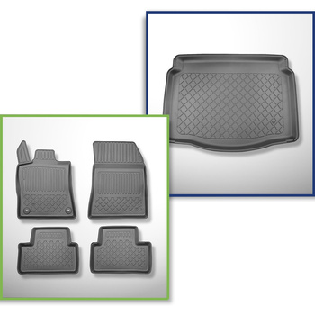 Sada rohož do zavazadlového prostoru a autokoberečky TPE na míru do: DS 4 Hatchback (11.2021-....) - ne pro verzi Plug-in Hybrid; ne pro elektrickou verzi