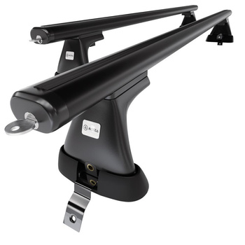 Základní nosič na střechu auta pro Dacia Sandero mk II Hatchback (2013-2020) - příčný nosič - černé střešní příčníky - bez montážních prvků - Hliník