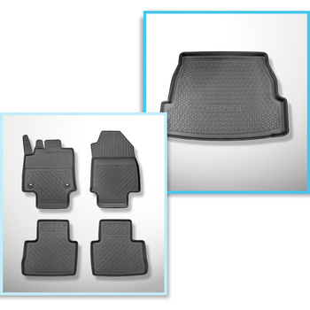 Sada rohož do zavazadlového prostoru a autokoberečky TPE PREMIUM na míru do: Toyota RAV4 V SUV (01.2019-....)