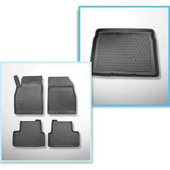 Sada rohož do zavazadlového prostoru a autokoberečky TPE PREMIUM na míru do: Opel Astra J GTC Kupé (10.2011-2015) - spodní zavazadlový prostor