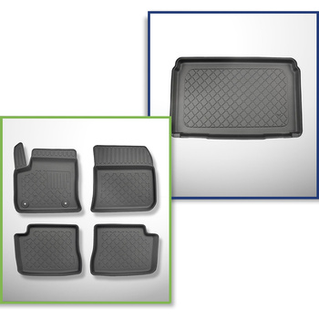 Sada rohož do zavazadlového prostoru a autokoberečky TPE na míru do: Opel Corsa-e Hatchback (03.2020-....)