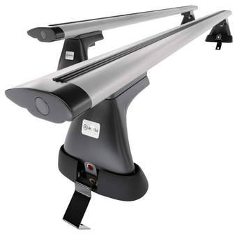 Základní nosič na střechu auta pro Ford Mondeo mk IV Hatchback (2007-2014) - příčný nosič - stříbrné střešní příčníky - bez montážních prvků - Hliník