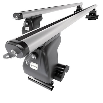 Základní nosič na střechu auta pro Nissan Terrano R20 mk II SUV (1993-2002) - příčný nosič - stříbrné střešní příčníky - bez montážních prvků - Hliník