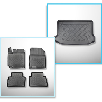 Sada rohož do zavazadlového prostoru a autokoberečky TPE na míru do: Hyundai Kona SUV (11.2017-03.2023) - ne pro elektrickou a hybridní verzi