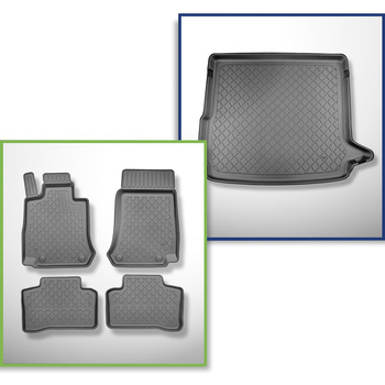 Sada rohož do zavazadlového prostoru a autokoberečky TPE na míru do: Mercedes-Benz EQC N293 SUV (05.2019-2023)