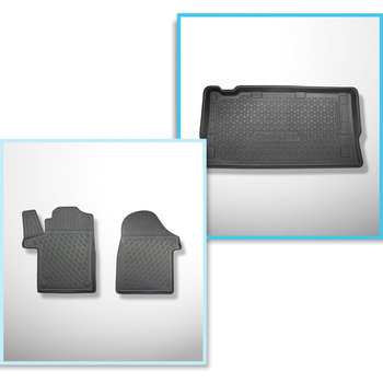 Sada rohož do zavazadlového prostoru a autokoberečky TPE PREMIUM na míru do: Mercedes-Benz Vito W447 Tourer (10.2014-....) - za třetí řadou sedadel; verze Long (rozvor náprav 3200 mm, délka vozidla 5140 mm)