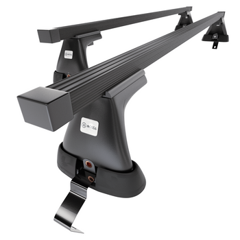 Základní nosič na střechu auta pro Fiat Bravo Hatchback (2007-2014) - příčný nosič - černé střešní příčníky - bez montážních prvků - Ocel