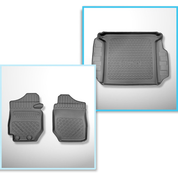 Sada rohož do zavazadlového prostoru a autokoberečky TPE PREMIUM na míru do: Suzuki Jimny II GJ Pro SUV (2021-....) - dvě místa; rovněž verze Pro
