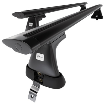 Základní nosič na střechu auta pro Dacia Logan II Sedan (2013-2020) - příčný nosič - černé střešní příčníky - bez montážních prvků - Hliník