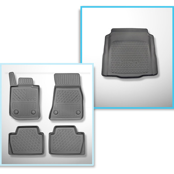 Sada rohož do zavazadlového prostoru a autokoberečky TPE PREMIUM na míru do: BMW Řada 4 G22 Kupé (10.2020-....) - zadní hranu (u nákladního prahu) být odříznut