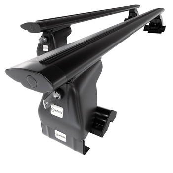 Základní nosič na střechu auta pro Kia Optima Sedan (2006-2010) - příčný nosič - černé střešní příčníky - bez montážních prvků - Hliník