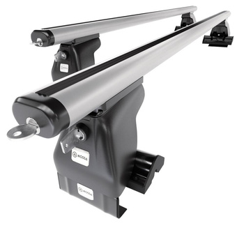 Základní nosič na střechu auta pro Ford Kuga SUV (2017-2020) - příčný nosič - stříbrné střešní příčníky - bez montážních prvků - Hliník