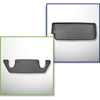 Sada rohož do zavazadlového prostoru a autokoberečky TPE na míru do: Tesla Model X SUV (10.2016-12.2020) - 6 míst; III. řada; na prostor za třetí řadou sedadel