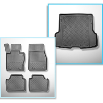 Sada rohož do zavazadlového prostoru a autokoberečky TPE na míru do: BMW Řada 4 F36 Gran Kupé (07.2014-10.2021) - X-drive