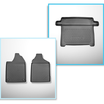 Sada rohož do zavazadlového prostoru a autokoberečky TPE PREMIUM na míru do: Aixam Coupe electric Kupé (02.2017-....)