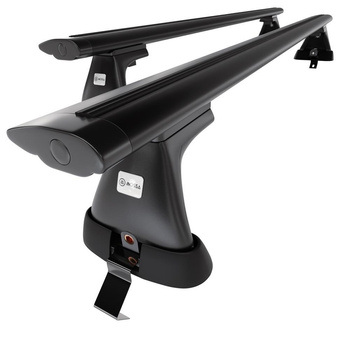 Základní nosič na střechu auta pro Opel Insignia Liftback (2009-2017) - příčný nosič - černé střešní příčníky - bez montážních prvků - Hliník