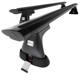 Základní nosič na střechu auta pro Toyota Hiace Van (2007-2012) - příčný nosič - černé střešní příčníky - montážní body - Hliník