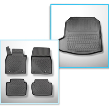 Sada rohož do zavazadlového prostoru a autokoberečky TPE PREMIUM na míru do: Mazda 3 IV BP Sedan (03.2019-....)