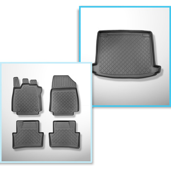 Sada rohož do zavazadlového prostoru a autokoberečky TPE na míru do: Renault Clio IV Grandtour (03.2013-2023) - horní zavazadlový prostor