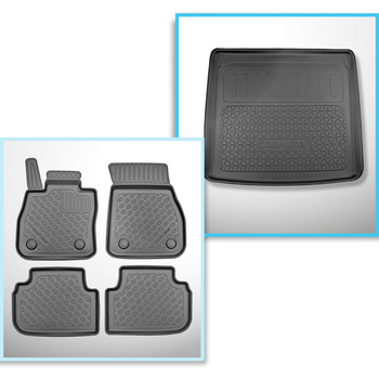 Sada rohož do zavazadlového prostoru a autokoberečky TPE PREMIUM na míru do: BMW Řada 2 F44 Gran Kupé (03.2020-10.2024) - horní zavazadlový prostor; pro automobily s dvojitou podlahou v zavazadlovém prostoru