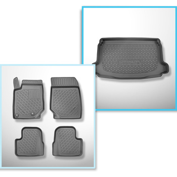Sada rohož do zavazadlového prostoru a autokoberečky TPE PREMIUM na míru do: Jeep Avenger SUV (01.2023-....) - horní zavazadlový prostor; pohyblivá podlaha v nejvyšší poloze; ne pro elektrickou a Mild hybridní verzi