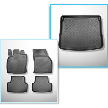 Sada rohož do zavazadlového prostoru a autokoberečky TPE na míru do: Cupra Ateca SUV (11.2018-....) - pohyblivá podlaha zavazadlového prostoru v horní poloze nebo s pohonem na 4 kola