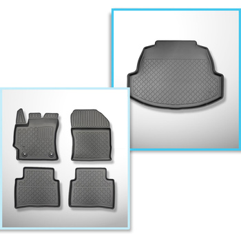 Sada rohož do zavazadlového prostoru a autokoberečky TPE na míru do: Toyota Corolla XII E210 Sedan (03.2019-....) - rovněž s hybridním pohonem