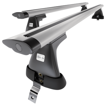 Základní nosič na střechu auta pro Dacia Sandero mk II Hatchback (2013-2020) - příčný nosič - stříbrné střešní příčníky - bez montážních prvků - Hliník