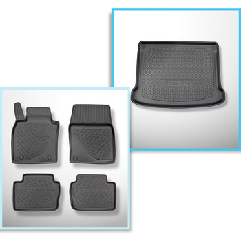 Sada rohož do zavazadlového prostoru a autokoberečky TPE PREMIUM na míru do: Mazda 3 IV BP Hatchback (03.2019-....)