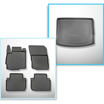 Sada rohož do zavazadlového prostoru a autokoberečky TPE PREMIUM na míru do: Mitsubishi Eclipse Cross SUV (01.2018-....) - ne pro verzi Plug-in Hybrid