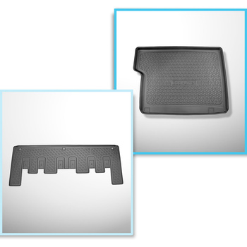 Sada rohož do zavazadlového prostoru a autokoberečky TPE PREMIUM na míru do: Ford Tourneo Custom Van (02.2018-06.2023)