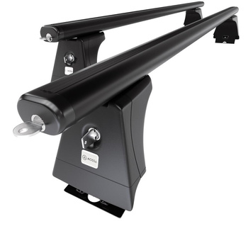 Základní nosič na střechu auta pro Iveco Daily III, IV, V, VI Van (2000-....) - příčný nosič - černé střešní příčníky - montážní body - Hliník