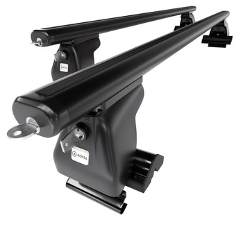 Základní nosič na střechu auta pro Nissan Terrano R20 mk II SUV (2003-2006) - příčný nosič - černé střešní příčníky - bez montážních prvků - Hliník