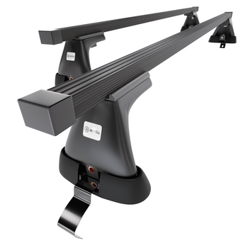 Základní nosič na střechu auta pro Volkswagen Passat B6 Sedan (2004-2009) - příčný nosič - černé střešní příčníky - bez montážních prvků - Ocel