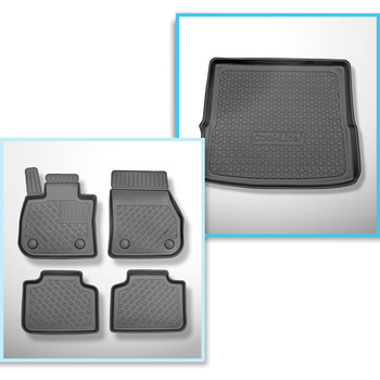 Sada rohož do zavazadlového prostoru a autokoberečky TPE PREMIUM na míru do: BMW X1 F48, U11 SUV (10.2022-....) - zadní lavicové sedadlo napevno / neposuvné; ne pro elektrickou a hybridní verzi