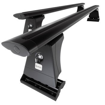 Základní nosič na střechu auta pro Opel Astra H mk III Hatchback (2004-2014) - příčný nosič - černé střešní příčníky - montážní body - Hliník