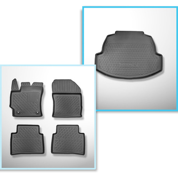 Sada rohož do zavazadlového prostoru a autokoberečky TPE PREMIUM na míru do: Toyota Corolla XII E210 Sedan (03.2019-....) - rovněž s hybridním pohonem