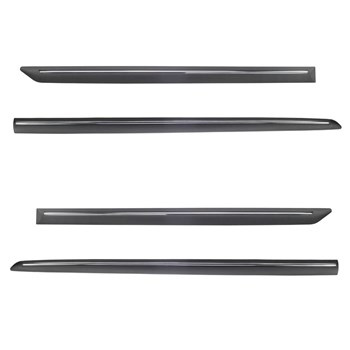 Černé boční lišty pro Mercedes-Benz Třída E Sedan (2017-....) - (délka lišt: 1070mm; 840mm)