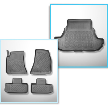 Sada rohož do zavazadlového prostoru a autokoberečky TPE PREMIUM na míru do: Dodge Challenger III Kupé (2014-....)