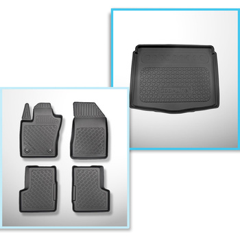 Sada rohož do zavazadlového prostoru a autokoberečky TPE PREMIUM na míru do: Jeep Renegade SUV (06.2018-....) - spodní zavazadlový prostor (bez multifunkční podlahy); ne pro verzi 4ex Plug-in Hybrid