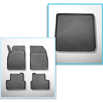 Sada rohož do zavazadlového prostoru a autokoberečky TPE na míru do: Opel Astra J Sports Tourer (09.2010-03.2016)