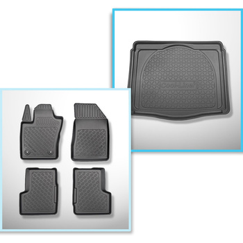 Sada rohož do zavazadlového prostoru a autokoberečky TPE PREMIUM na míru do: Jeep Renegade SUV (09.2014-06.2018) - spodní zavazadlový prostor (bez multifunkční podlahy); ne pro verzi 4ex Plug-in Hybrid