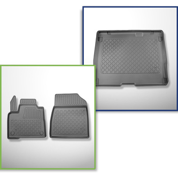Sada rohož do zavazadlového prostoru a autokoberečky TPE na míru do: Mercedes-Benz Citan W420 Tourer (10.2021-....) - 5 míst; Krátký rozvor náprav; ne pro elektrickou verzi