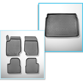 Sada rohož do zavazadlového prostoru a autokoberečky TPE PREMIUM na míru do: Citroen C4 III Hatchback (12.2020-2024) - horní zavazadlový prostor; pohyblivá podlaha v nejvyšší poloze; ne pro elektrickou a hybridní verzi