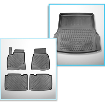 Sada rohož do zavazadlového prostoru a autokoberečky TPE PREMIUM na míru do: Tesla Model S Liftback (07.2012-03.2015) - zadní zavazadlový prostor