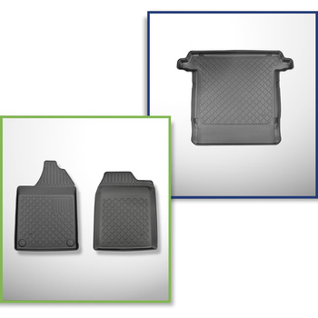 Sada rohož do zavazadlového prostoru a autokoberečky TPE na míru do: Aixam Crossline Crossover (2005-2010) - dvě místa
