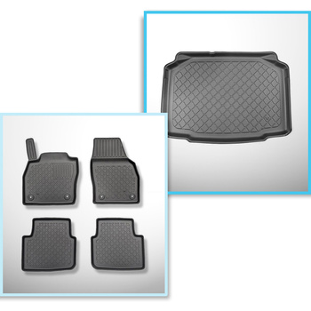 Sada rohož do zavazadlového prostoru a autokoberečky TPE na míru do: Skoda Kamiq SUV (09.2019-....) - spodní zavazadlový prostor (bez multifunkční podlahy)