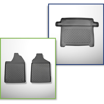 Sada rohož do zavazadlového prostoru a autokoberečky TPE na míru do: Aixam Coupe electric Kupé (02.2017-....)